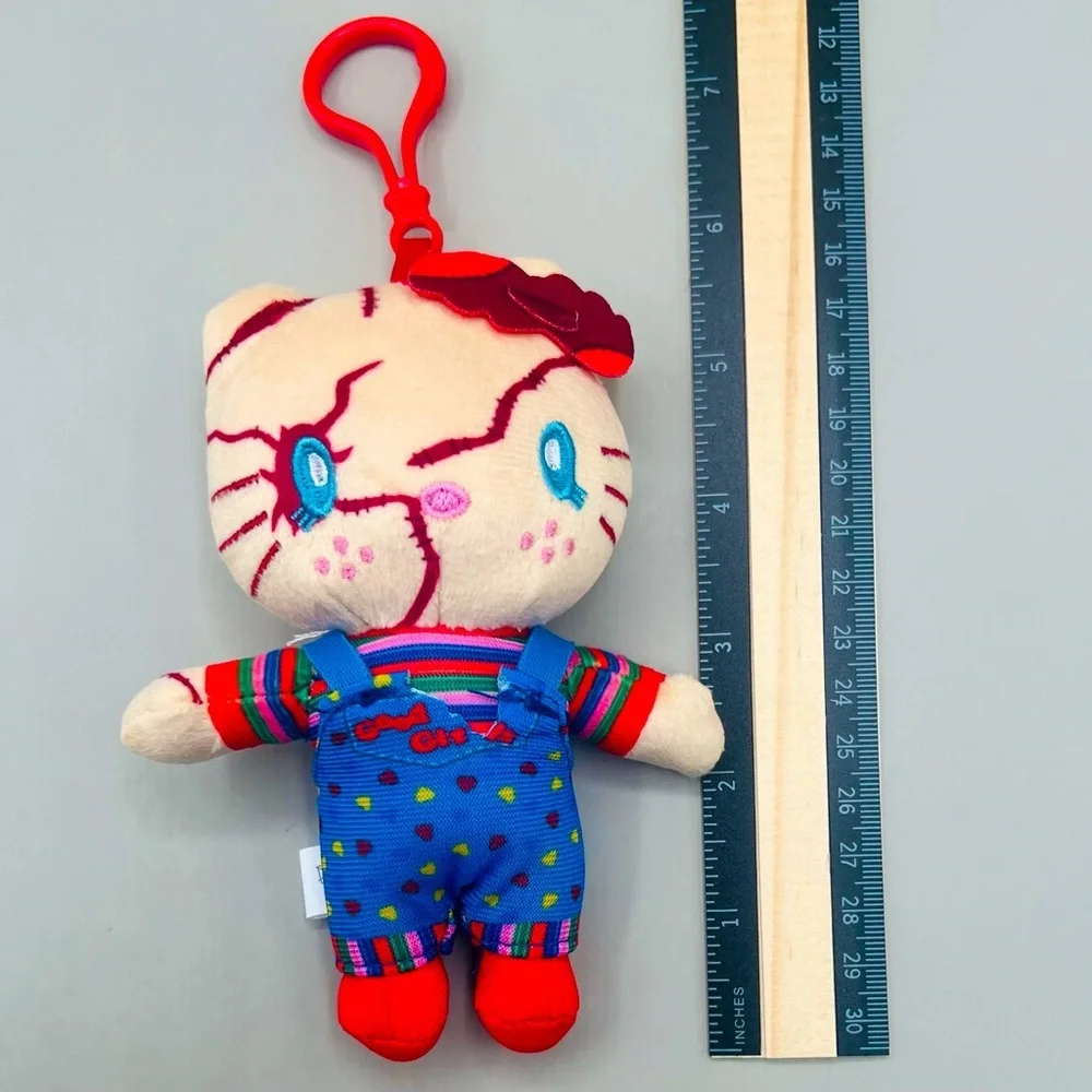 HELLO KITTY x CHUCKY Child’s Play Plush 6” Key Chain Bag Charm 🎃 NEW